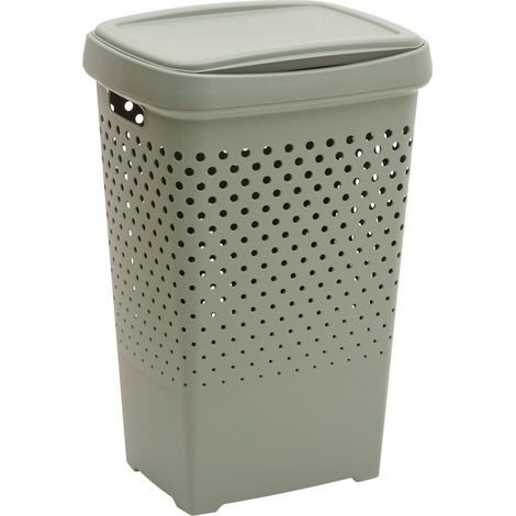 Cestino per la biancheria tila 70 l, altezza 65 cm, verde alloro - 5five (1/3)