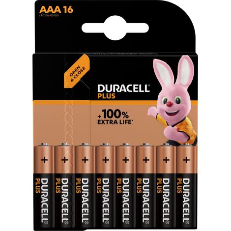 Duracell Plus 100 Batterie Alcaline 16 pezzi 1,5 V