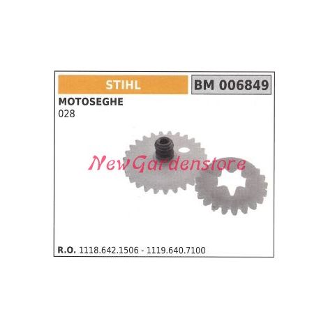 Vite senza fine pompa olio STIHL motore motosega 028 006849