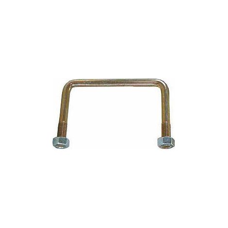Maxter – Bride tube large 80x30 mm – Fixation durable avec écrou nylstop – Pour tube carré M10/25 – Accessoires remorque