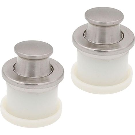 Poignée de Traction Dissimulée à Ressort 2 Pièces Blanc  Alliage de Zinc et Plastique, pour Cabinet et Dresser, Usage Bureau et Dortoir (1/5)