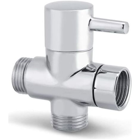 Soekavia – Vanne d'inverseur de douche G1/2 pouces – Laiton massif chromé – Installation facile pour vaporisateur et bidet – Design ergonomique (1/5)