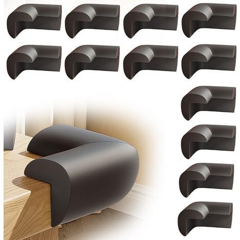 Lot de 12 Protection Angle Meuble,Protege Coin Meuble en Mousse,pour Meubles de Déménagement Cadres,Protégez Les Coins de La Table pour éviter Les Chocs(Noir) (1/5)