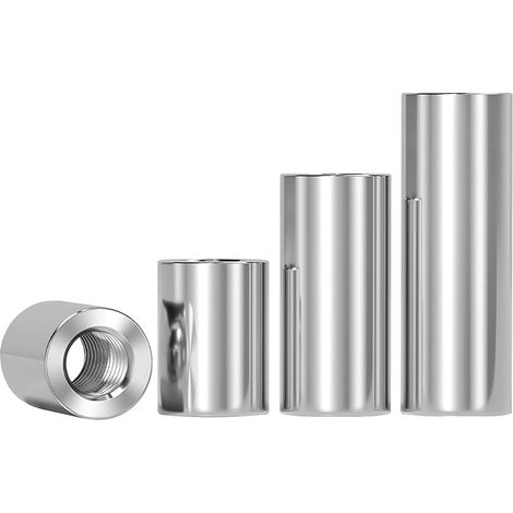 20 Pièces Écrous D'accouplement Cylindrique, M4×8×8mm Connecteur D'écrous 304 en Acier Inoxydable, Écrou Long Tige pour Support, Mécanique (1/5)