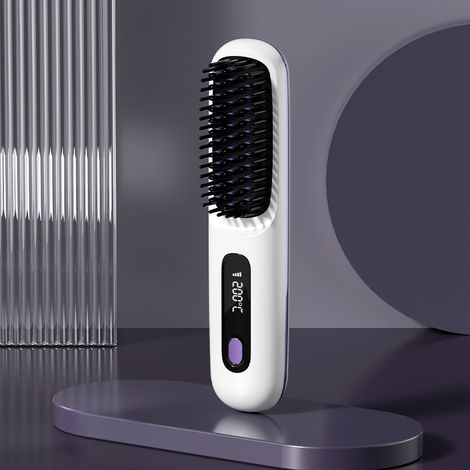 Rechargeable heated flat-head electric toothbrush: Ceramic electric toothbrush with USB connectivity, LCD screen, and iontophoresis function rechargeable.