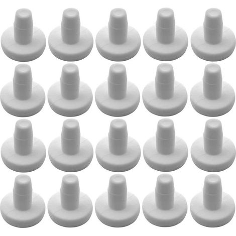 Packung mit 20 Endkappen für Einsteckschläuche, Ø 16 mm – Weißes LDPE – 6,5 mm Innendurchmesser – Einfache Montage für Möbel und Stühle (1/2)