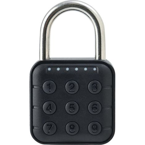 Cadenas électronique à combinaison avec code à 6 chiffres, étanche IP67, pour casier à bagages
