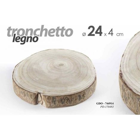 30x Holzblock Dekoration Decoupage cm 24 x 4 h