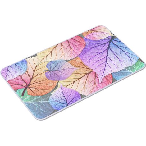 Tapis de sol multicolore imprimé antidérapant, paillasson en polyester et flanelle, modèle A01, idéal pour entrée et intérieur, lot unique, dimensions polyvalentes. (1/5)
