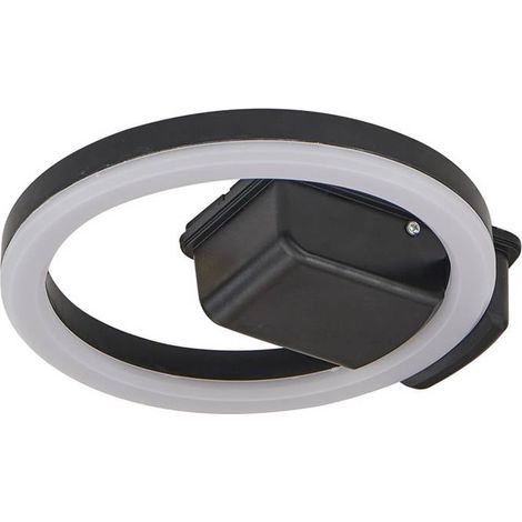 Lindby Lámparas de techo LED 'Finian' en Negro Plástico