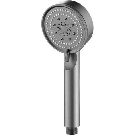 Douchette à main à 5 jets, haute pression, en ABS gris, pour le bien-être, compatible avec les douches de luxe modernes. - AquaForge (1/5)