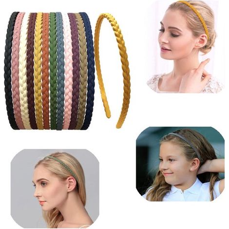 Haaraccessoires, Damen-Haarbänder, 12-teilig, Sport-Haarbänder, Damen-Haarreifen, Haarbänder, Stirnbänder, Haarreifen, Damen-Tiara (1/5)