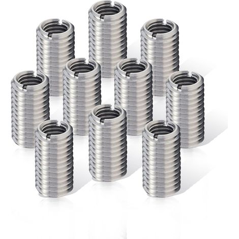 m8 auf m6 x 15mm, 10 Stück Edelstahl Gewindeeinsatzschraube, Repair Tool Innengewinde Metrisch für Automobilen Dampfturbinen Mechanischen Geräten (1/5)