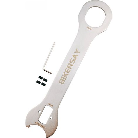 Old-fashioned bicycle shaft removal tool tail hook wrench lock ring installation square hole shaft positive and negative bowl repair tool(GK-FK02 upgrade old-fashioned shaft wrench) (1/5)