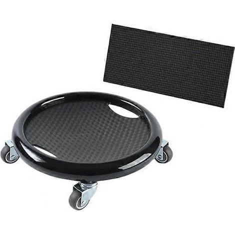 Roue abdominale noire, planche à roulettes abdominale multifonctionnelle pour femmes avec tapis (1/4)