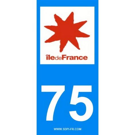 ADHESIFS REGION DEPARTEMENT 75 ILE DE FRANCE X2
