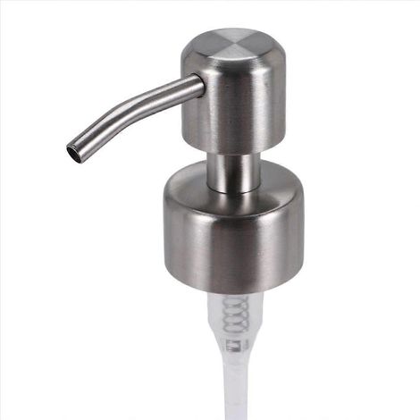 Pompe distributrice de savon en acier inoxydable (lot de 4) pour flacons à col de 28/400 ml (1/5)