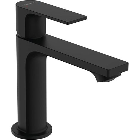 Mitigeur de Lavabo, Hauteur Sous Bec 110 mm, Robinet Lavabo avec Tirette et Vidage, Noir Mat, 72557670 (1/5)