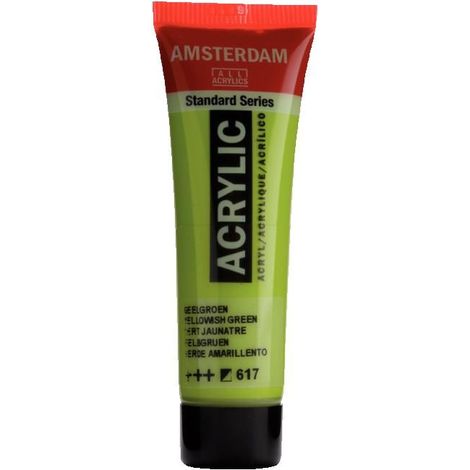 Peinture acrylique - Amsterdam - Standard - 20 Ml - Vert Giallastro - Finition Mat (1/2)