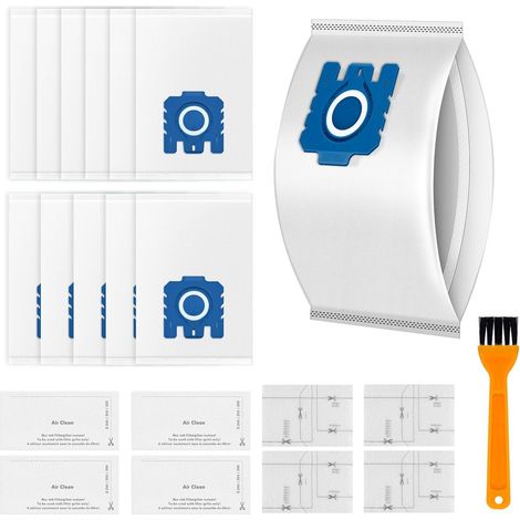 Lot de 12 Sac Aspirateur,avec 4 Filtres Moteur et 4 Filtres D'évacuation Remplacements Compatibles GN Aspirateurs Classic C1, C2,C3, S2, S5, S8 série complète (1/5)