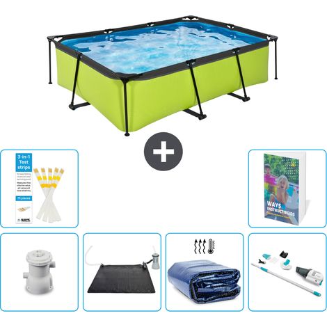 Exit Pool Rechteckig - 220x150x65 cm - 7-teilig S252