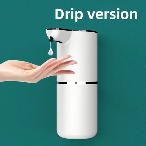 (Gouttière blanche) Distributeur de savon automatique M10S, distributeur de savon liquide intelligent électrique en mousse, compatible avec les téléphones portables et les supports muraux. (1/5)