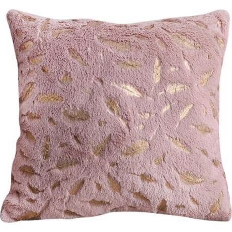 Federa decorativa, piume, viola 40x40cm