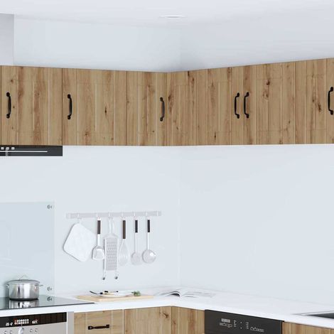 Wall Corner Cabinet LUCCA Artisan Oak 57 x 57 x 40 cm vidaXL