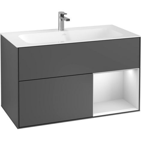 V&B Waschtischunterschrank Finion Reg re wh. matt lacquer, Anthracite matt (1/2)
