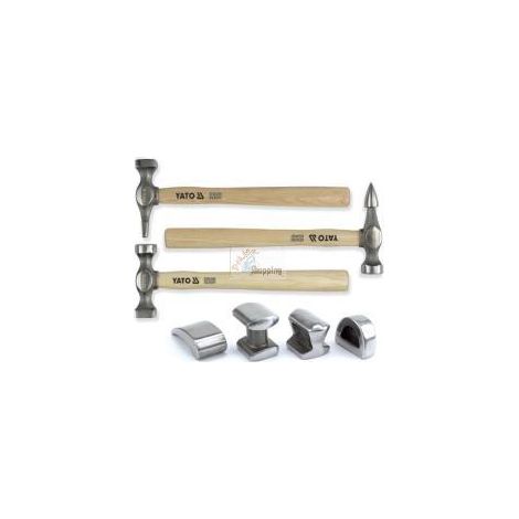 SET DI MARTELLI PER LAMIERA, 7 PEZZI