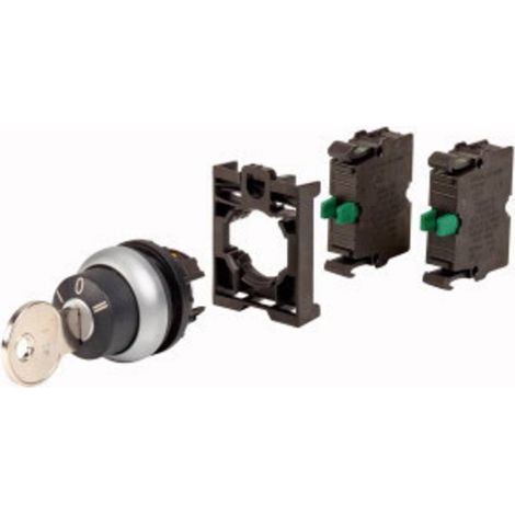 Eaton 110919 M22-WS3-2K10-BVP Pulsante a chiave Anello frontale in plastica Chiave Nero 1 pz.