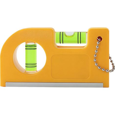 Mini niveau à bulle magnétique de poche, niveau aimanté compact avec 2 fioles haute précision horizontale/verticale, petit niveau portable à base magnétique puissante