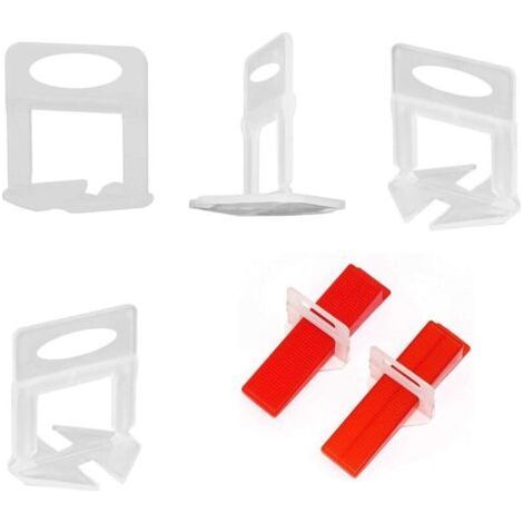 Système de nivellement pour installation du carrelage - 100 clips de fixation (2 mm)