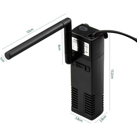 4 W Filtre Intérieur pour Aquarium, 60L Réglable Pompe Filtre Interne avec éponges Filtrantes, Utilisation et Maintenance Simple- (1/5)