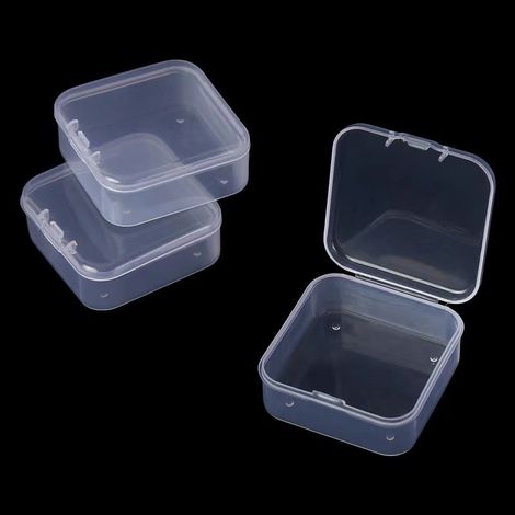 Sollbry Mini BoîTe de Rangement Transparente en Plastique de 6 PièCes pour la Collecte de Petits Objets, Perles, , Cartes de Visite (1/3)