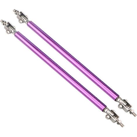 2 Stück 20 cm universelle verstellbare Frontstoßstangen-Lippensplitter-Stützstangen-Purple