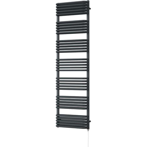 Crossmoor - Anthracite Electric Towel Rail H1800mm x W500mm 1200w Standard (1/2)