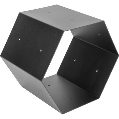 Portalegna per Camino 40x30x35cm in Ferro Verniciato Nero Opaco (1/5)