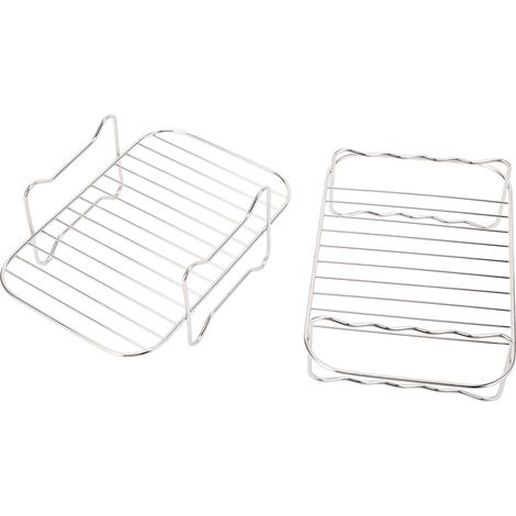 Grille de friteuse, grille de cuisson vapeur, brosse, grilles rectangulaires en acier inoxydable pour déshydrateur Ningja Foodi DZ201 401 (1/5)