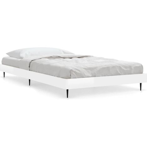 Maison Exclusive - Giroletto Bianco Lucido 90x200 cm in Legno Multistrato (1/5)