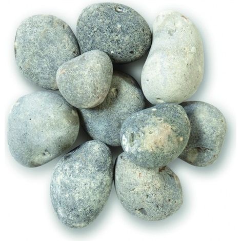 Jardinex – Galet décoratif gris bleu 40/60 mm – Sac 25 kg – Pour aménagements extérieurs et bassins aquatiques (1/2)