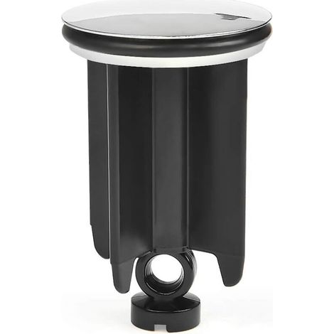 Waschbeckenablauf ⌀ 40 mm höhenverstellbar für Badezimmer, universeller Waschbeckenstöpsel aus Aluminiumlegierung – Schwarz