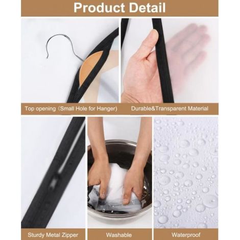 Housses de Vêtements - 16PCS - Transparentes - Anti-Poussière - Étanches (1/4)