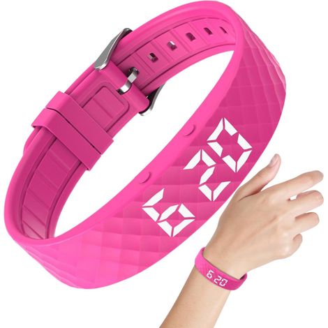 Réveil Vibrant en Silicone avec minuteur Silencieux avec jusqu'à 8 alarmes personnelles pour malentendants, sourds, dormeurs Lourds (1/5)