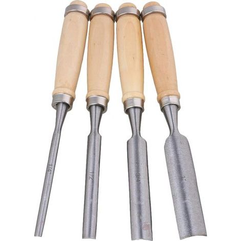 Juego de 4 cinceles para carpintería, gubia y cincel para tallar madera, herramienta manual (1/4)