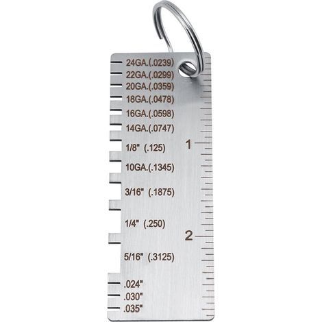 Stainless Steel Wire/Metal Sheet Thickness Gauge Welding Gage Plated Size Inspection Tool