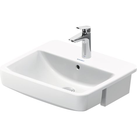 Duravit No.1 Lavabo semi-encastrado, 1 agujero para grifo, con (1/2)