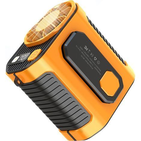 Wiederaufladbarer tragbarer Ventilator mit 5000 mAh, Mini-Turbo-Ventilator mit Freisprechfunktion, 100 Geschwindigkeitsstufen, extrem lange Akkulaufzeit, ideal für Büro, Outdoor-Aktivitäten, Reisen un (1/5)