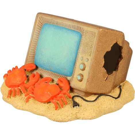 Acuario aqua-della television decoración luminosa 12x11,5 cm