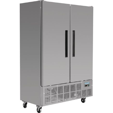 Armoire inox négative 960 Litres 2 portes GN 1/1, sur roulettes, 870 W, 220 V - MONO (1/4)